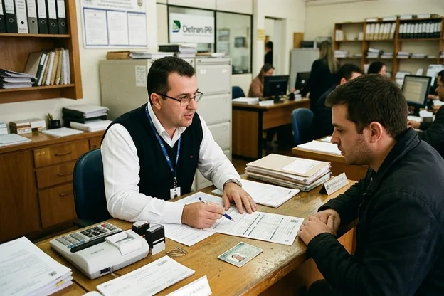 Orientação sobre renovação da CNH em Curitiba.